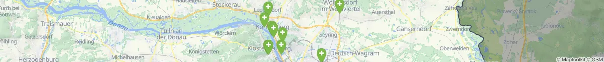 Kartenansicht für Apotheken-Notdienste in der Nähe von Enzersfeld im Weinviertel (Korneuburg, Niederösterreich)